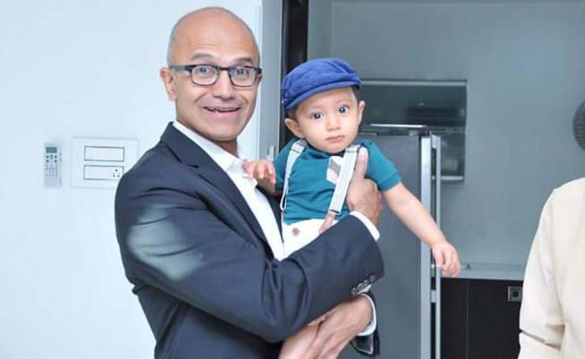 Chandrababu grandson Devanshs rendezvous with Satya Nadella