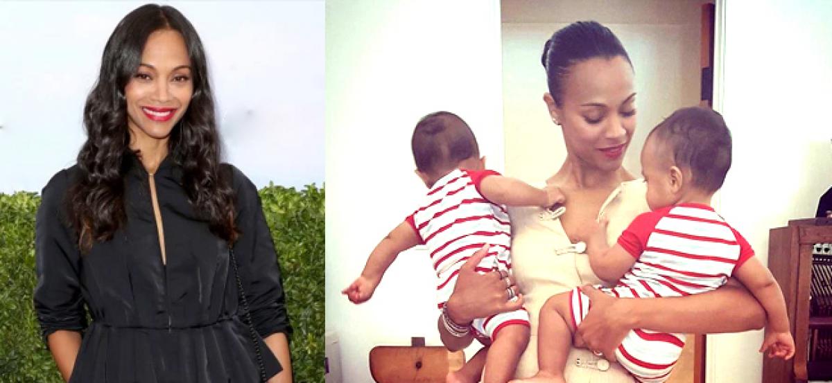 Zoe Saldana likes dressing up her sons in leggings