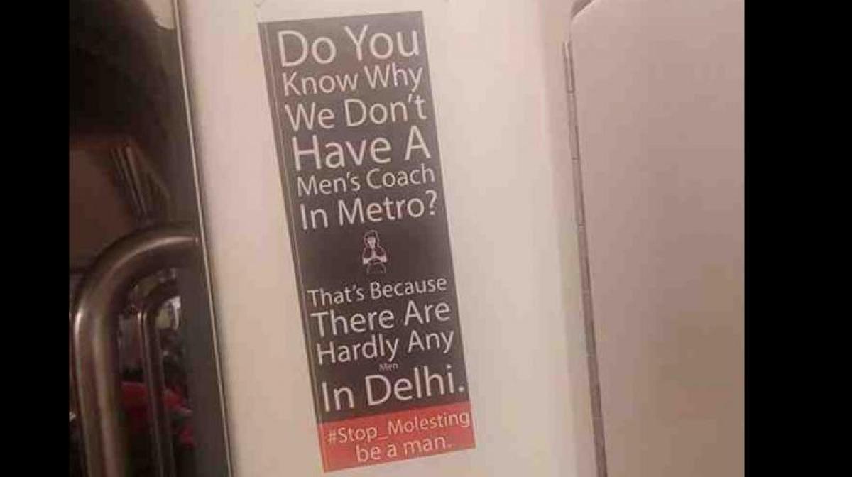 ‘Stop molesting, be a man’: Posters in Delhi metro puzzle authorities