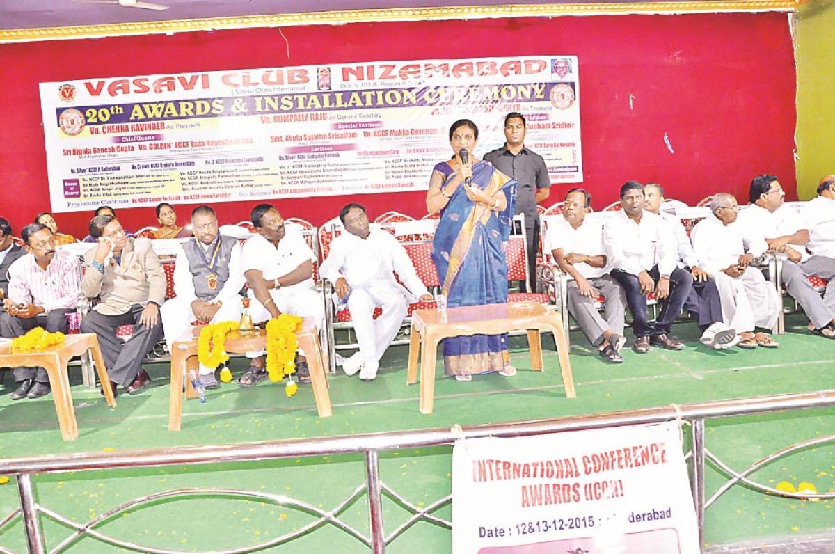 Vasavi club services lauded