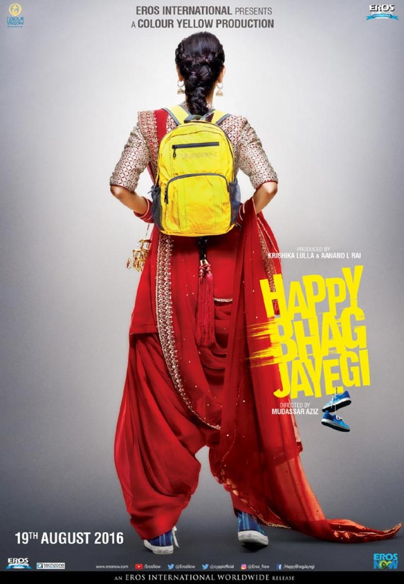 Diana Penty on the run in the teaser poster of Happy Bhag Jayegi!