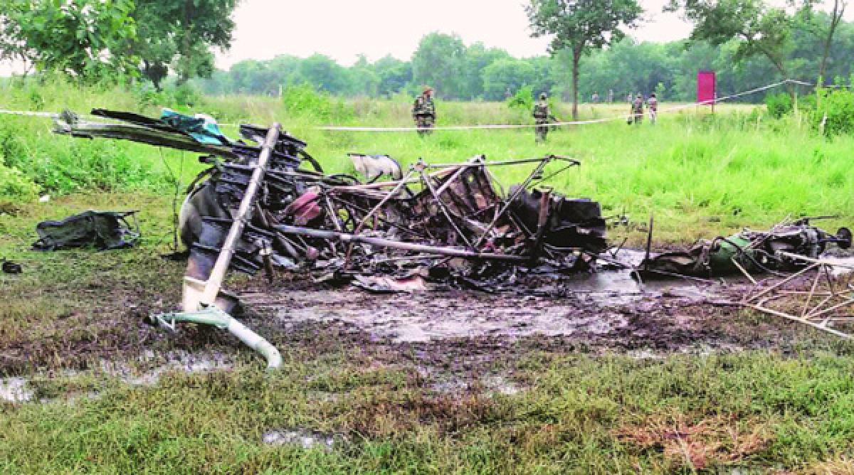 Three army officers killed in helicopter crash