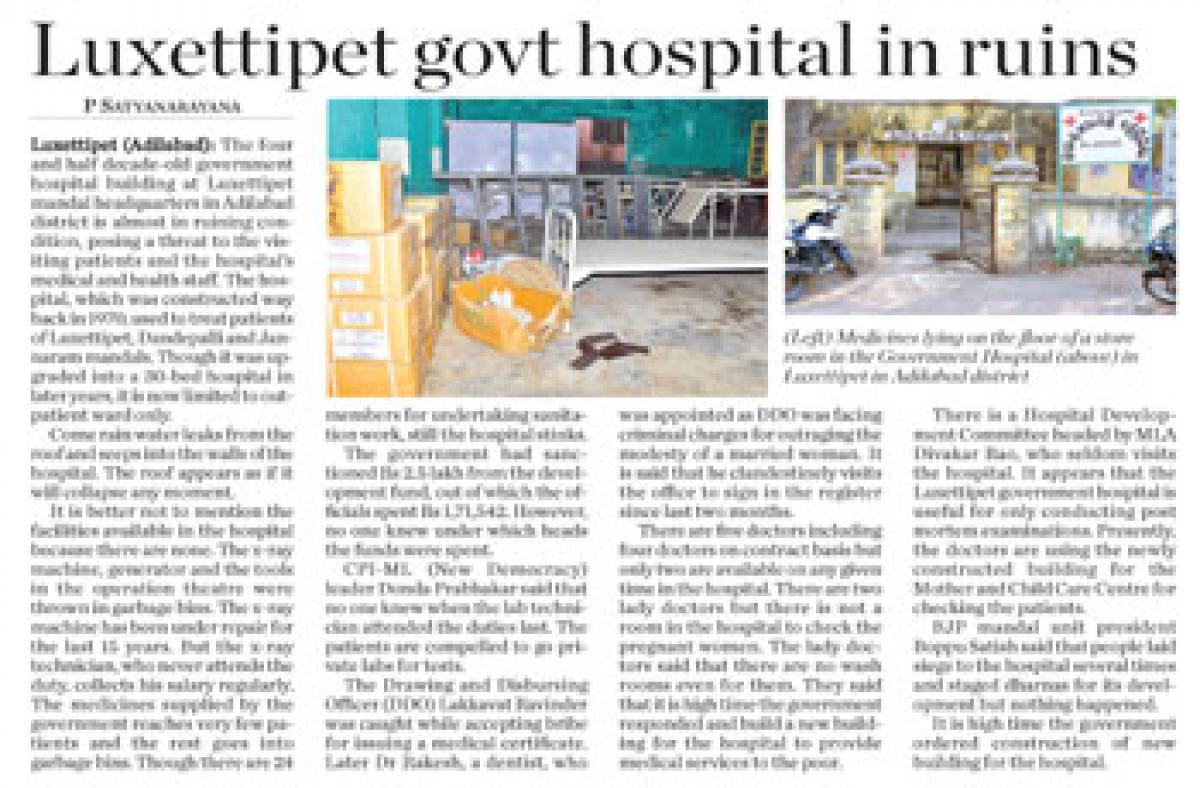 Ailing govt hospital gets ample cure