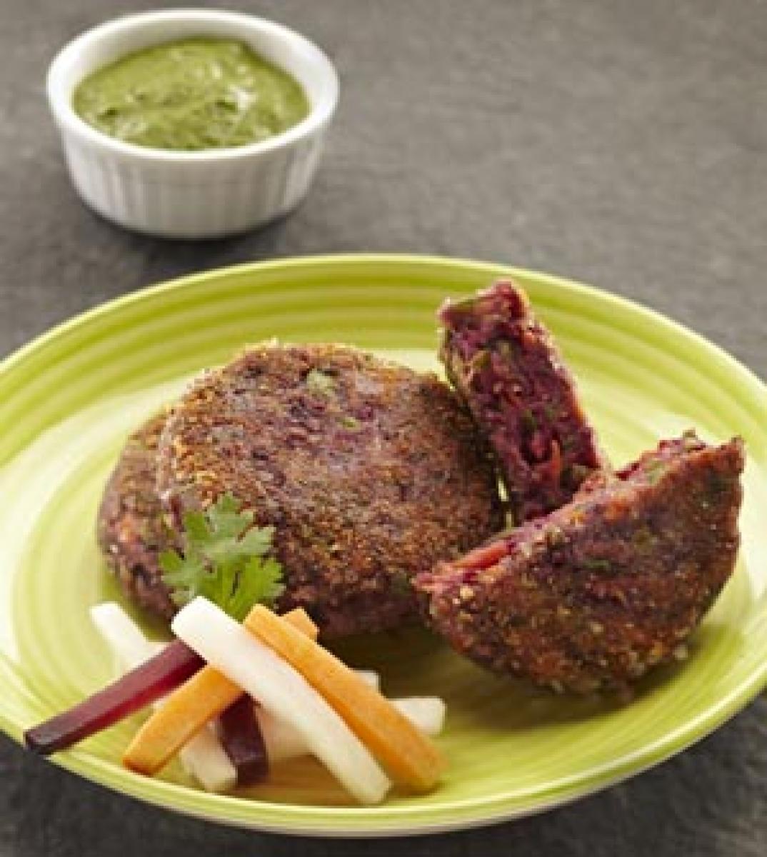 Mixed Vegetable And Beet Cutlet