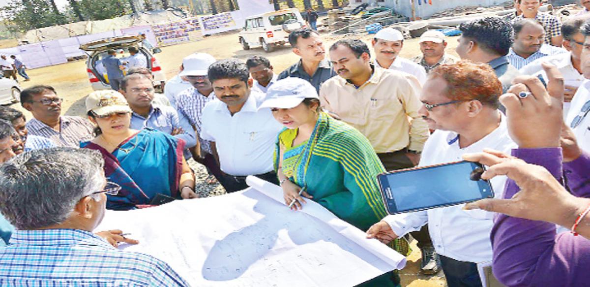 Smita Sabharwal inspects water grid works