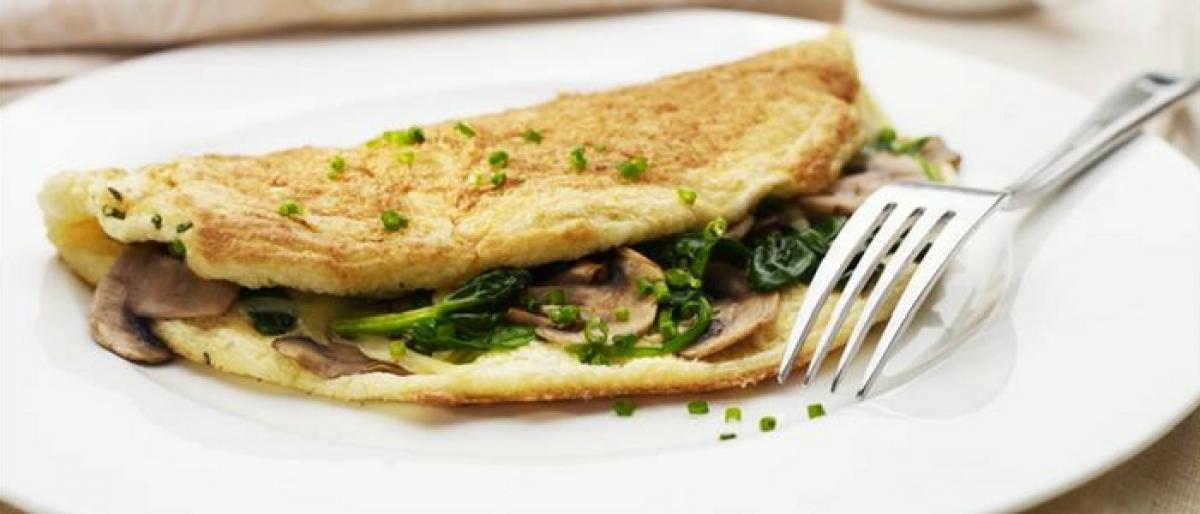 Spinach and Mushroom Omelet