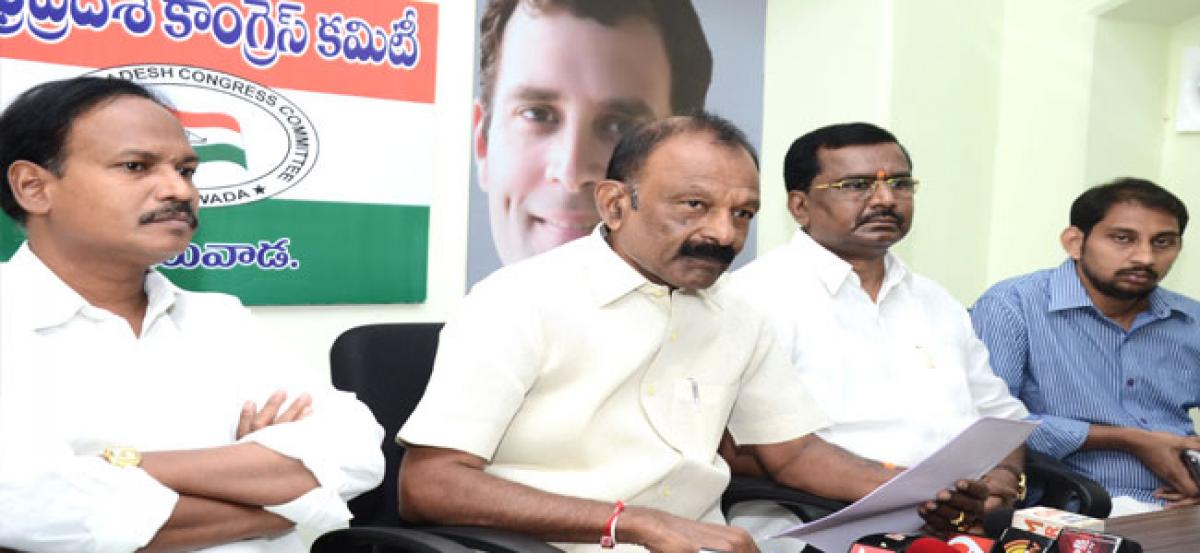 Congress demands Chief Minister N Chandrababu Naidu clarify doubts on Centre’s assistance