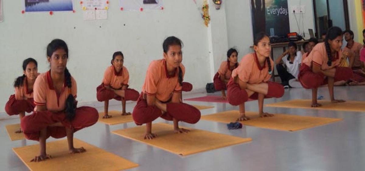 IIIT students selected for district Yoga team