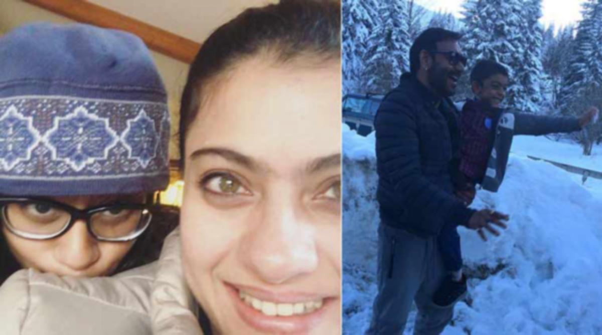 Kajol shares cute pic with her `chocolate chip`