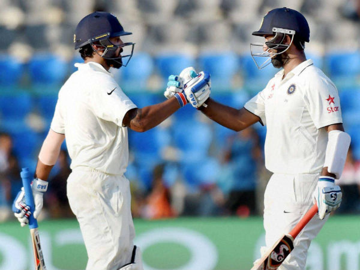 KL Rahul departs early, India post 86/1 at lunch against Bangladesh