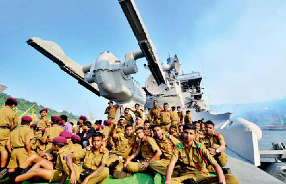 Naval warships enthral students