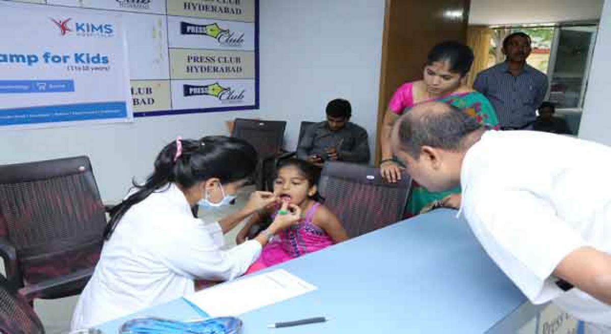 Medical camp for journalist’s kids by KIMS