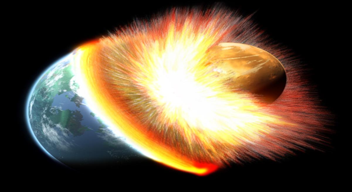Earth collision with a planet gave birth to carbon