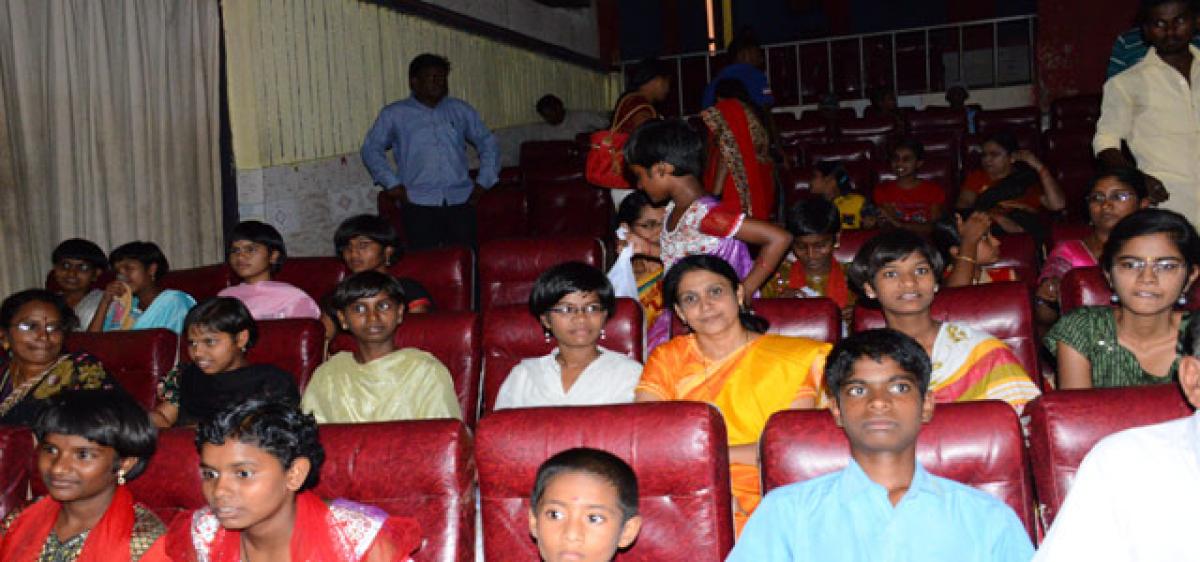 Sircilla JC takes children to Bahubali-2 movie