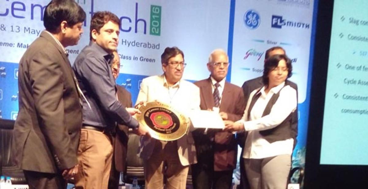 JSW Cement Wins Green Pro Award at Green Cementech 2016