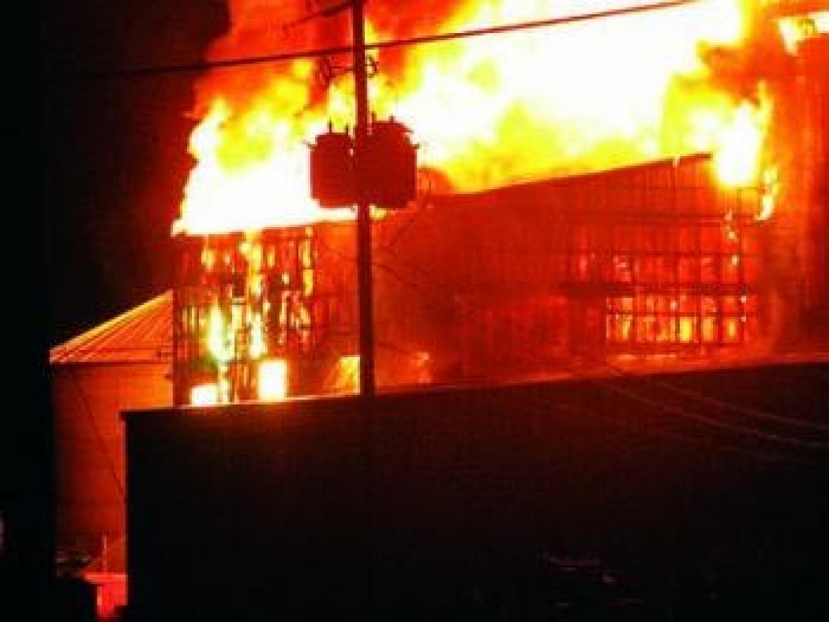Fire at rice mill destroys stock worth 80 lakh
