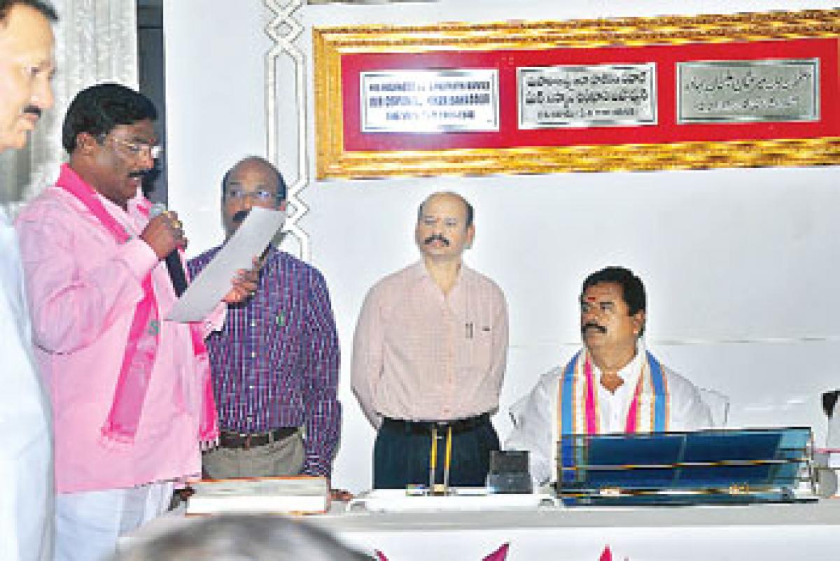 Balasani takes oath as MLC