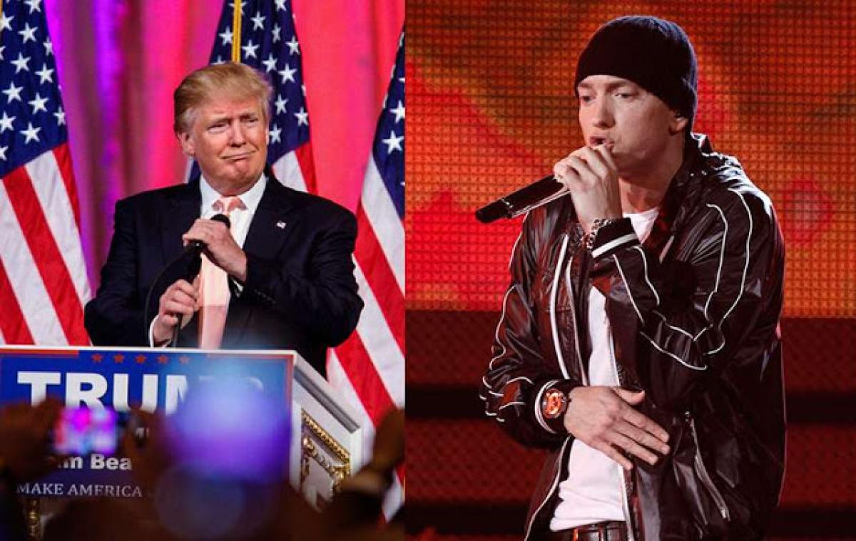 Eminem brings on a loaded lyrical attack on Donald Trump in new rap song