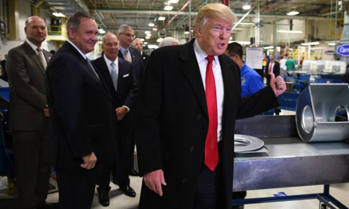 Donald Trump visits Indiana to celebrate Carrier jobs deal