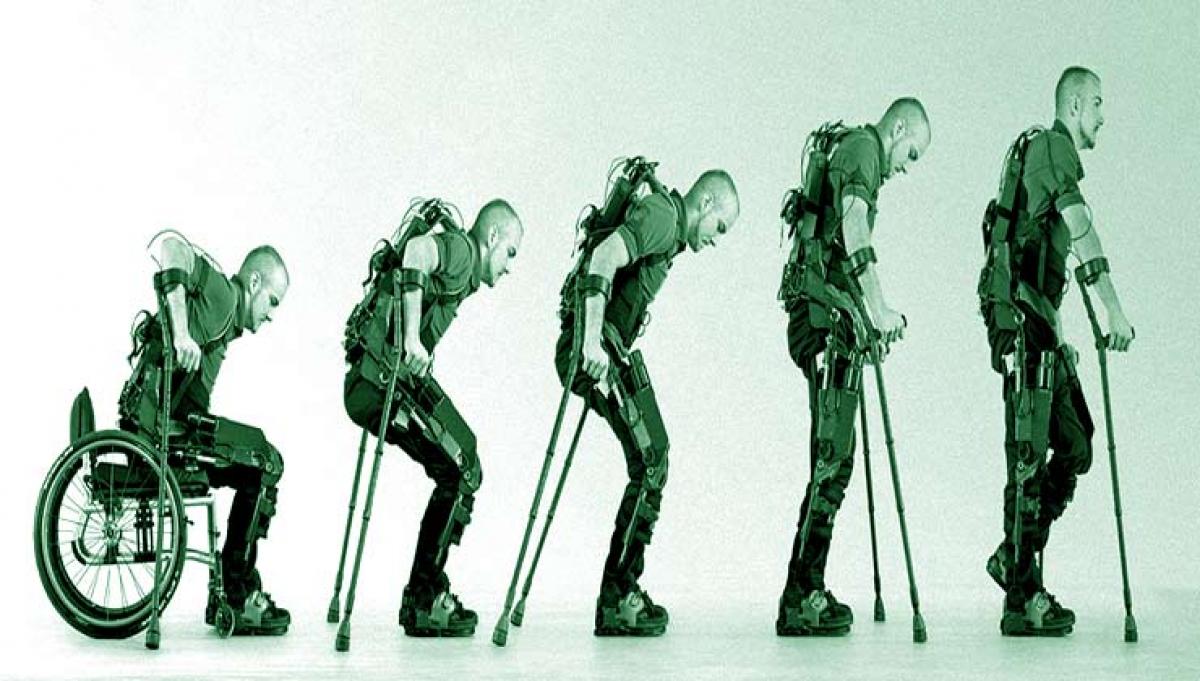 Exoskeleton helps former soldier walk again