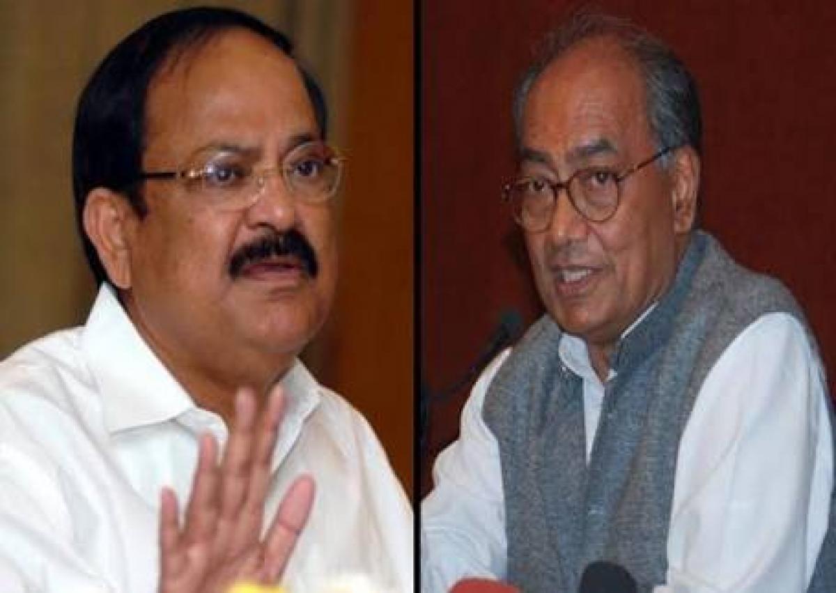 Venkaiah Naidu slams Digvijaya Singhs comments on Telangana Police