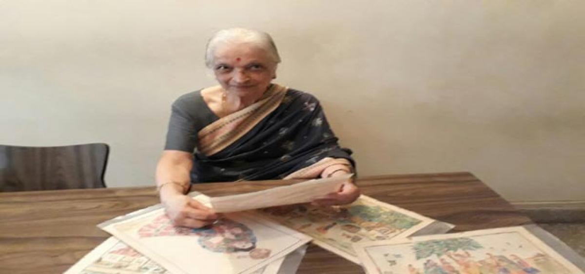 Octogenarian artist who weaves magic out of postal stamps