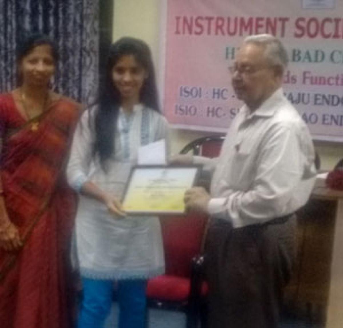 ISOI award to GITAM student