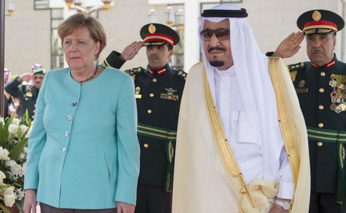 German Chancellor Angela Merkel Arrives In Saudi Arabia Without Headscarf