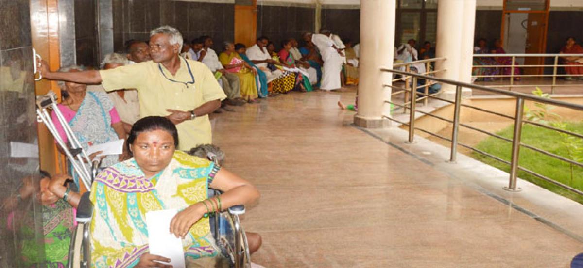 Long wait for physically challenged people