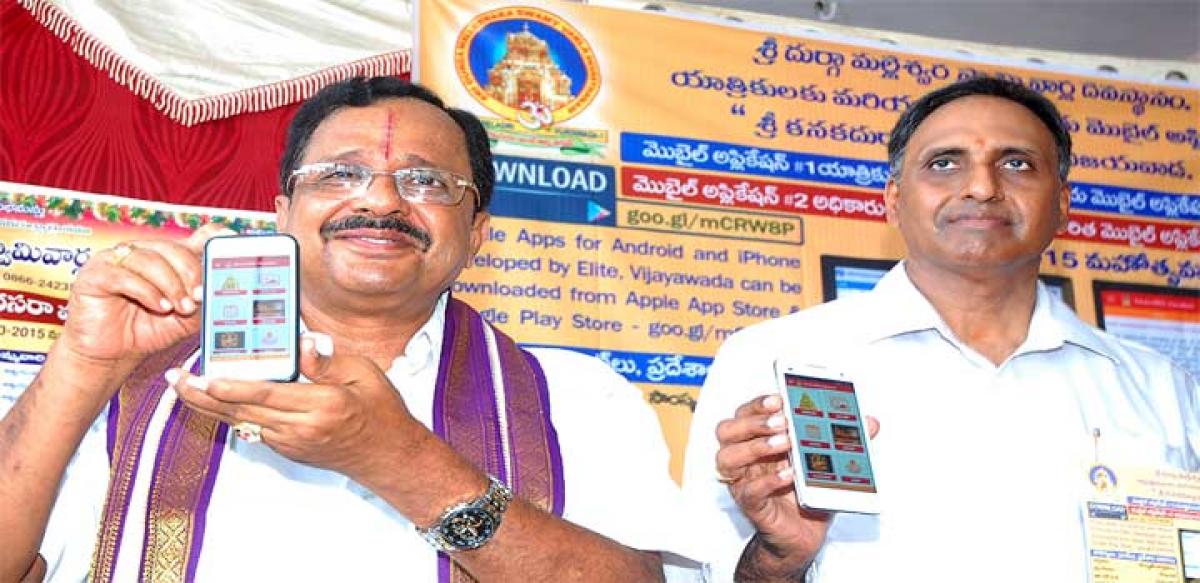 Durga temple introduces mobile app for convenience of devotees during Dasara