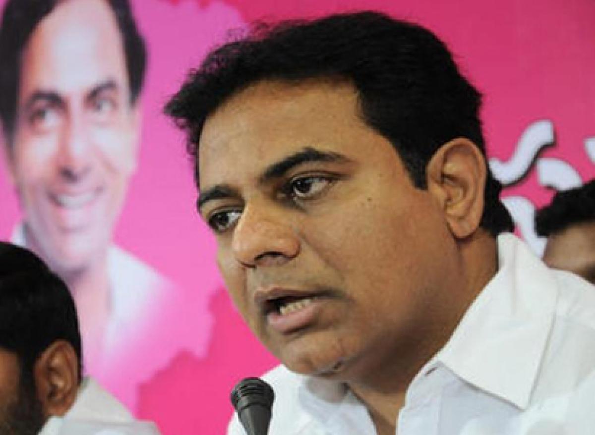 KTR takes a dig at Chandrababu over Hyderabad development