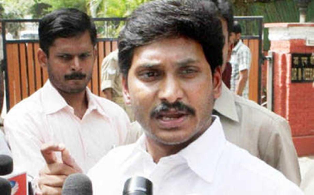 YS Jagan with the party legislators to boycott Assembly