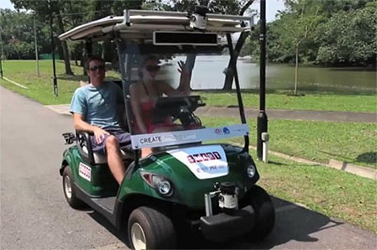 Self driving golf carts a competition to Google car?