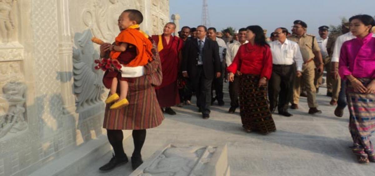 Bhutan Royal Family visits Buddhavanam Project