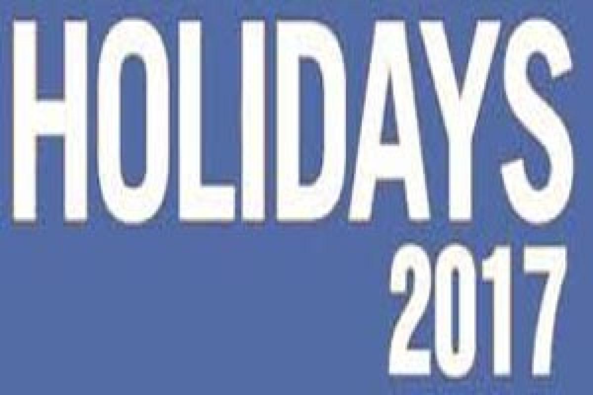 Govt holidays for 2017