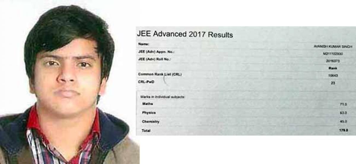 Differently –abled Delhi lad aces JEE Advanced Exam with 23 All -India rank