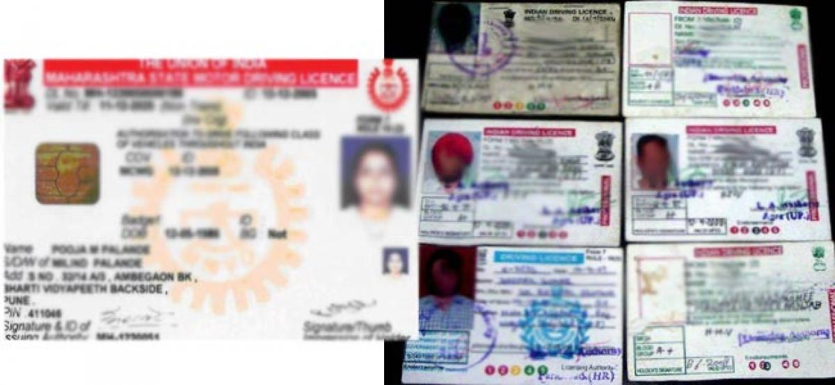 Two held for making fake driving licences