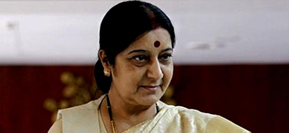 Sushma Swaraj asks mission in UAE to help stranded sailors with essentials