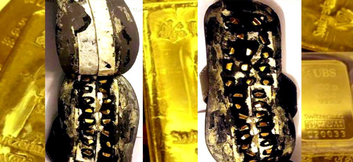 Gold hidden in sandal sole seized by Delhi airport custom officials