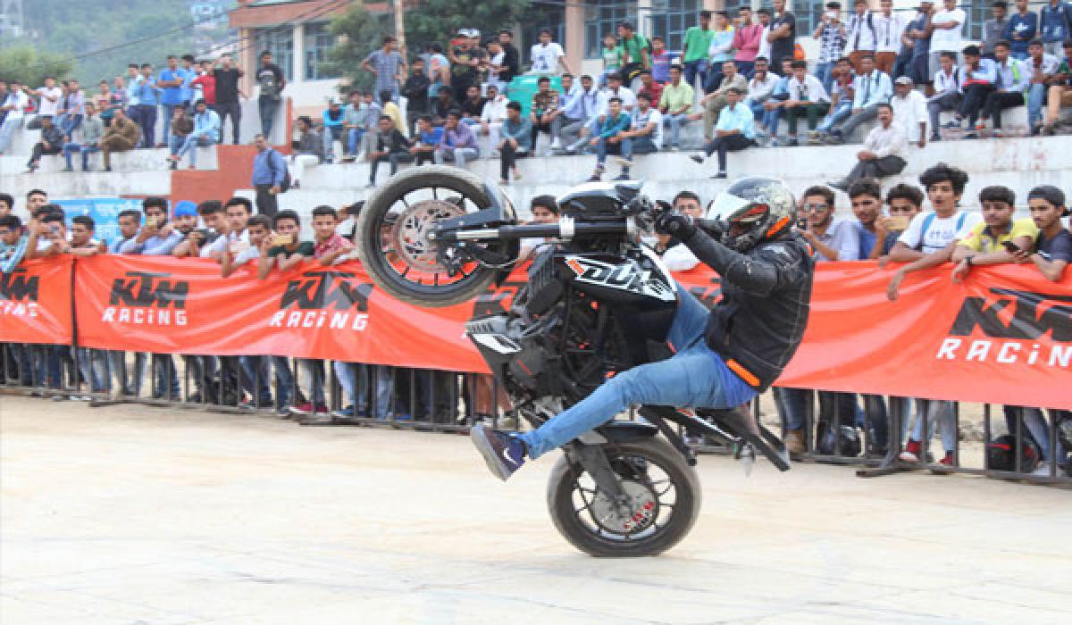 Spectacular stunt show in Nellore