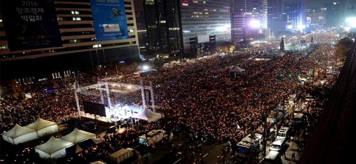 Thousands protest South Korean president as older conservatives grumble