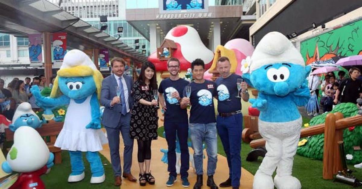 Enormous “We’re All Smurfs” Village World Premiere of Peyo’s original artworks July 14-August 21at Harbour City Hong Kong