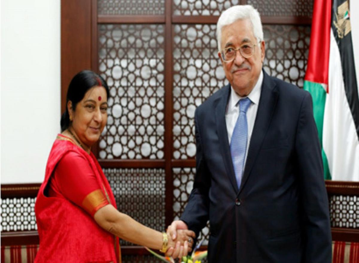 Sushma reaffirms Indian commitment to Palestinian cause