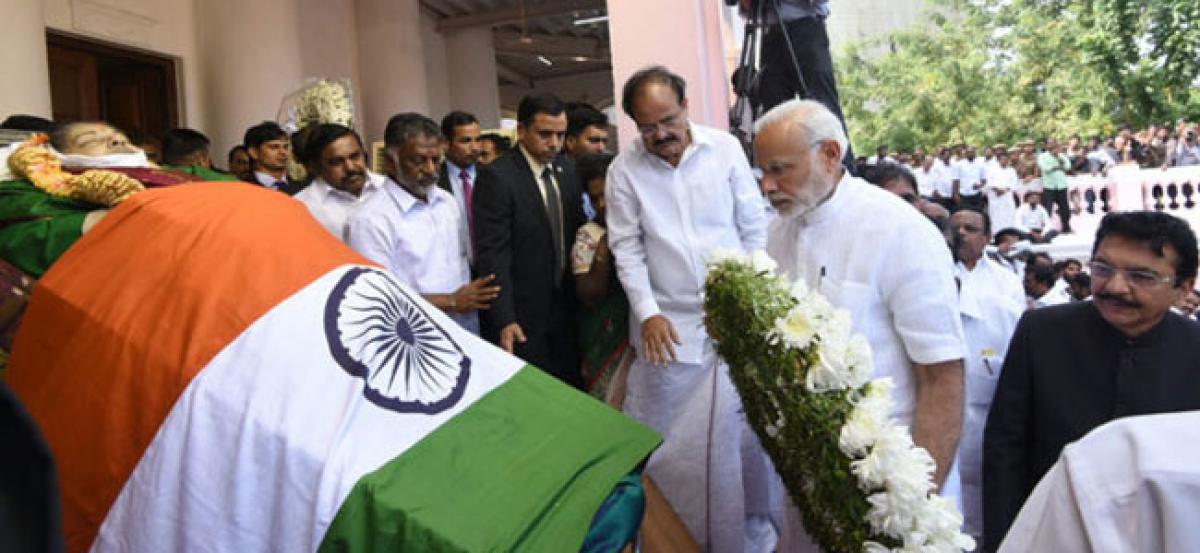 India mourns Jayalalithaa, Modi pays tributes