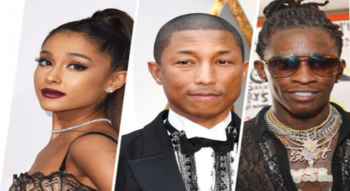 Pharrell, Grande and Young Thug join Calvin Harris