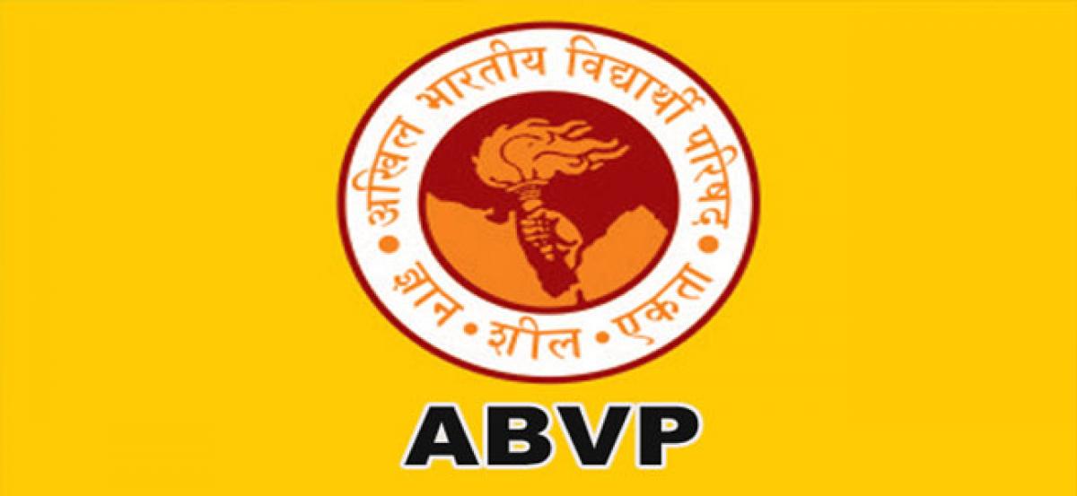 ABVP holds protest against students suicides