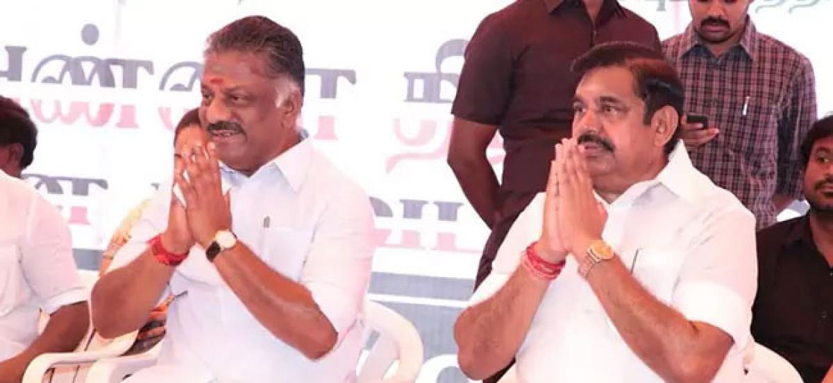 CM Palaniswami, Deputy CM Panneerselvam join AIADMK hunger strike over Cauvery issue