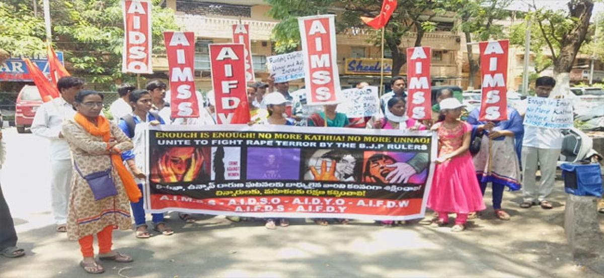 AIDSO demands justice for Asifa