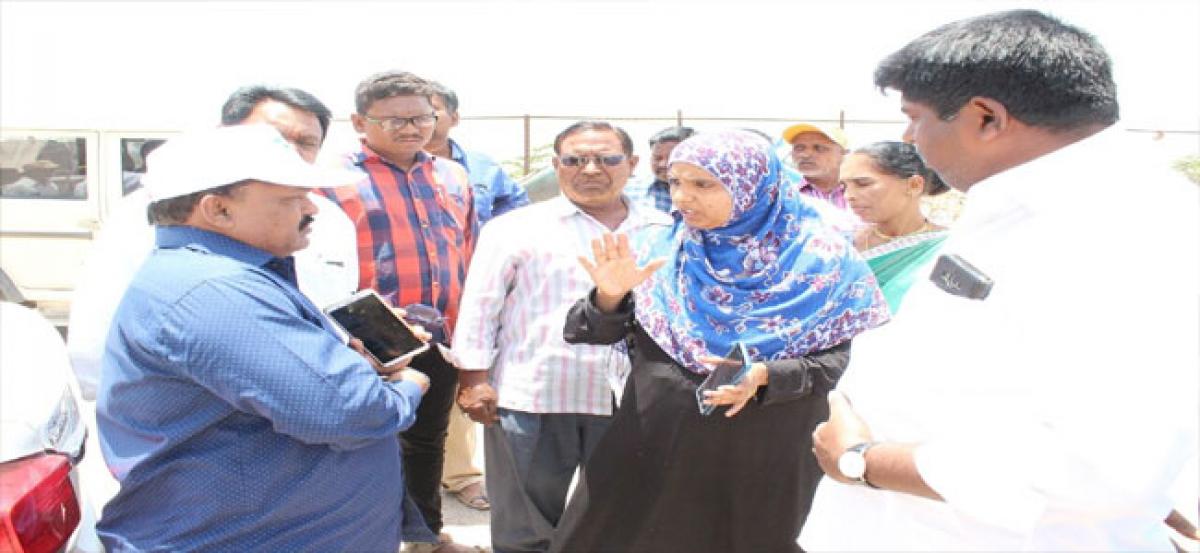 Corporator inspects road plans