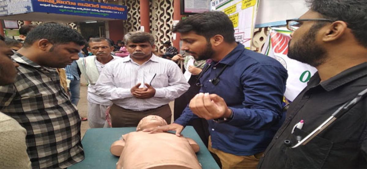 Cardio Pulmonary Resuscitation awareness drive at Osmania General Hospital